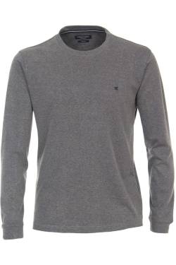 Casa Moda Casual Fit Longsleeve grau, Gemustert von Casa Moda