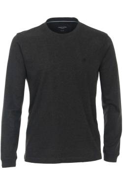 Casa Moda Casual Fit Longsleeve grau, Gemustert von Casa Moda