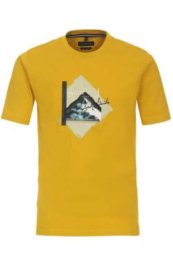 Casa Moda Casual Regular Fit T-Shirt Rundhals gelb, Einfarbig von Casa Moda