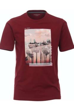 Casa Moda Casual T-Shirt Rundhals rot, Einfarbig von Casa Moda