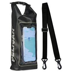 Pelican Marine IPX6 wasserdichte Rolltasche (2L) mit integrierter Handyhülle – für iPhone 14 Pro Max / 14 Plus / 13/12 / 11 leichte Tasche für Camping, Reisen, Schwimmen, Kajakfahren, Strand Schwarz von Case-Mate