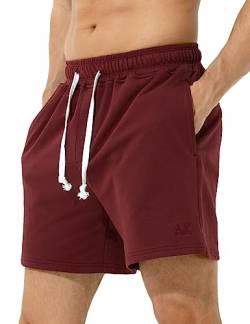 Casey Kevin Herren Bermuda Shorts Baumwolle Jogginghose Kurz Hosen Sporthose Trainingshose Sweatpants Tennishose Schlafshorts von Casey Kevin