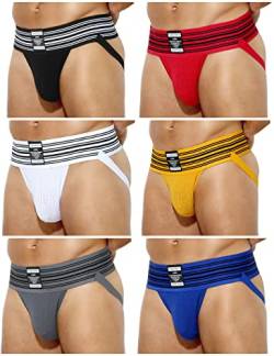 Casey Kevin Herren Jockstrap Tanga String Sportunterwäsche Unterhose Atmungsaktiv Thong Men's Underwear von Casey Kevin
