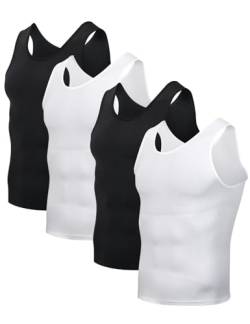 Casey Kevin Herren Kompressionsshirts Athletic Shapewear ärmellos Baselayer Unterhemd Funktionsshirts Herren Tank Tops für Männer Oberteil von Casey Kevin