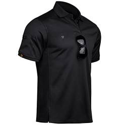 Casey Kevin Herren Poloshirt Kurzarm Golf Polo Shirt mit Brillenhalter Knopfleiste Atmungsaktives Outdoor Männer Sport Polo T-Shirts Sommer von Casey Kevin