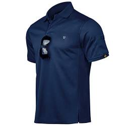 Casey Kevin Herren Poloshirt Kurzarm Golf Polo Shirt mit Brillenhalter Knopfleiste Atmungsaktives Outdoor Männer Sport Polo T-Shirts Sommer von Casey Kevin