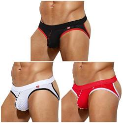 Casey Kevin Jockstrap Herren Tanga Strings Männer Atmungsaktiv Sportunterwäsche 3D Bulge Pouch Athletic Unterwäsche Thong von Casey Kevin