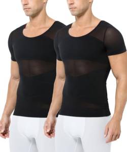 Casey Kevin Shapewear Unterhemd Herren, Kompressionsshirt Herren Body Shaper, Bauchweg Unterhemd Herren, Kompressionsunterwäsche Tank Top Herren, Shapewear T-Shirt von Casey Kevin