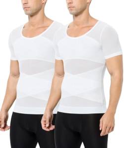 Casey Kevin Shapewear Unterhemd Herren, Kompressionsshirt Herren Body Shaper, Bauchweg Unterhemd Herren, Kompressionsunterwäsche Tank Top Herren, Shapewear T-Shirt von Casey Kevin