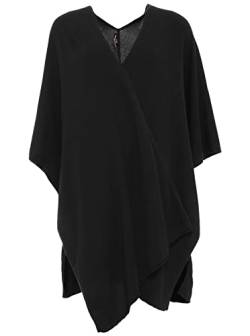 Cashmere Dreams Poncho-Schal mit Kaschmir - Hochwertiges Cape für Damen - XXL Umhängetuch und Tunika mit Ärmel - Strick-Pullover - Sweatshirt - Stola für Sommer und Winter Zwillingsherz - swr von Cashmere Dreams