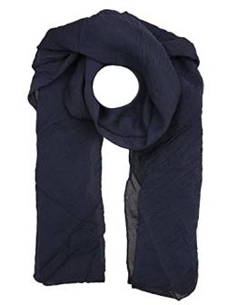 Cashmere Dreams Seiden-Tuch im Uni Design - Hochwertiger Schal für Damen Mädchen - Halstuch - Umschlagstuch - Loop - weicher Schlauchschal für Sommer Herbst und Winter Zwillingsherz - navy von Cashmere Dreams