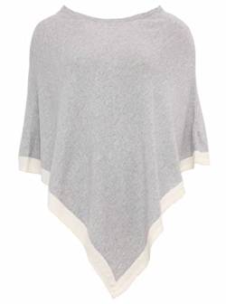 Zwillingsherz Poncho mit Kaschmir - Hochwertiges Cape für Damen - XXL Umhängetuch und Tunika mit Ärmel - Strick-Pullover - Sweatshirt - Stola für Sommer und Winter von Cashmere Dreams