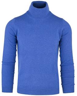 Cashmere Zone Rollkragenpullover Herren 100% reines Kaschmir Made in Italy Langarm Pull Weich Und Warm, (Light blu, S) von Cashmere Zone