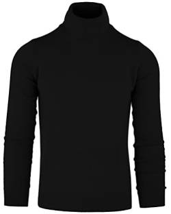 Cashmere Zone Rollkragenpullover Herren 100% reines Kaschmir Made in Italy Langarm Pull Weich Und Warm, (Schwarz, M) von Cashmere Zone