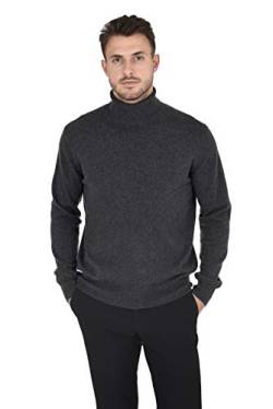 Cashmeren Herren Essential Knit Rollkragenpullover Kaschmirwolle Langarm Rollkragen Pullover (Anthrazit, L) von Cashmeren