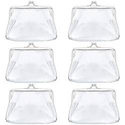 Clear Coin -geldbörse 6pcs Transparent Change Wallet Iron Mund Clip Lippenstift Aufbewahrungsorganisatorin Frauen Modeskarte Halter von Casiler