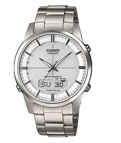 Casio Herrenarmbanduhr mit Solar und Funk und Titanarmband von Casio Wave Ceptor