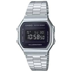 CASIO Unisex Erwachsene Armbanduhr Digital Quarz Edelstahl A168WEM-1EF von Casio