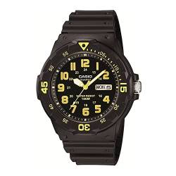 Casio Collection Herren-Armbanduhr MRW200H9BVEF, schwarz/Gelb von Casio