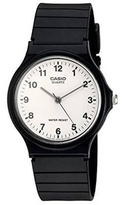 Casio Collection Quartz Analogue Unisex Watch with White Dial Resin Strap - MQ-24-7BLL von Casio
