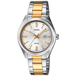 Casio Damen Analog Quarz mit Edelstahl Armbanduhr LTP 1302PSG 7A von Casio