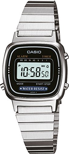 Casio Damen Digital mit Edelstahl Armbanduhr LA670W von Casio