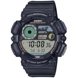 Casio Digitale Unisex-Armbanduhr mit schwarzem Zifferblatt -WS-1500H-1AVDF, Schwarz, Gurt von Casio