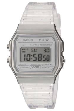 Casio F-91WS-7EF Collection Damen- und Jugenduhr Silberfarben von Casio