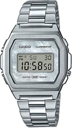 Casio Unisex Digital Quarz Uhr mit Edelstahl Armband A1000D-7EF von Casio