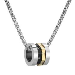 Casisto.J Retro Stil Anhänger, Herren Halskette Wikinger, Viking Edelstahl Männer Anhänger kette Schmuck, mit 60 cm Silber Kette, für kette geschenk Teenager Herren Junge von Casisto.J