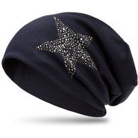 Caspar Beanie MU153 Mütze mit Strass Stern und warmem Flanell Stoff von Caspar