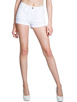 Caspar HTP005 Damen Sommer Shorts/Hotpants/Kurze Hose, Farbe:Weiss, Größe:XL - DE42 UK14 IT46 ES44 US12 von Caspar