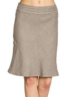 Caspar RO021 eleganter Damen Leinenrock, Farbe:Taupe, Größe:36 von Caspar