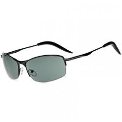 Caspar SG010 Unisex Sport Sonnenbrille mit Metallrahmen, Farbe:schwarz/schwarz getönt von Caspar