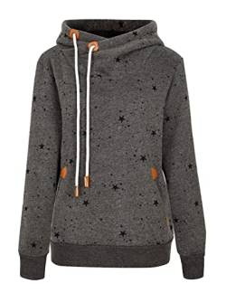 Cassiecy Damen Kapuzenpullover Winter Langarm Hoodie Pullover Baumwoll Zipped Sweatshirt Winterjacke Mantel Outwear（L,Z_Dunkelgrau von Cassiecy