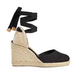 Castañer Carina/3/001, Damen Espadrilles, Schwarz (Negro 100), 36 EU von Castañer