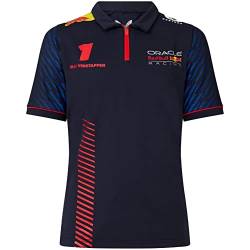 Red Bull Racing F1 Team Max Verstappen 1 Formula Kinder-Poloshirt Offizielle Formel 1 - Blau - 10 Jahre von Castore
