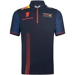 Red Bull Racing Formel 1 Team - Offizieller Formel-1-Merchandise-Artikel 2023 - Replica Max Verstappen Driver Team Kurzarm Poloshirt - Night Sky - Herren, Nachthimmel, XL von Castore