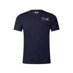 Red Bull Racing Offizielles Formel 1 F1 Team Logo Formel T-Shirt - Blau - XL von Castore
