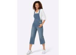 Jeanslatzhose CASUAL LOOKS Gr. 19, Kurzgrößen, blau (blue, bleached) Damen Jeans Caprihosen 3/4 Hosen von Casual Looks