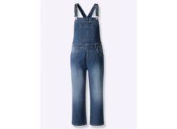 Jeanslatzhose CASUAL LOOKS Gr. 19, Kurzgrößen, blau (blue, stone, washed) Damen Jeans Caprihosen 3/4 Hosen von Casual Looks