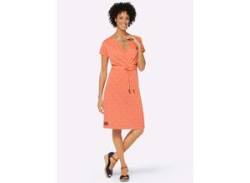 Jerseykleid CASUAL LOOKS "Jersey-Kleid" Gr. 54, Normalgrößen, orange (orange, ecru) Damen Kleider Freizeitkleider von Casual Looks