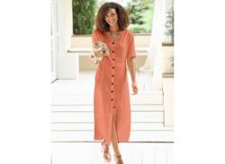 Sommerkleid CASUAL LOOKS "Kleid" Gr. 48, Normalgrößen, orange (papaya) Damen Kleider Lange von Casual Looks