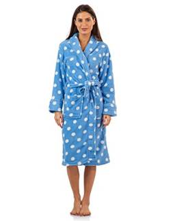 Casual Nights Damen Langer Fleece Plüsch Robe Soft Feeling Bademantel - Blau - X-Large von Casual Nights