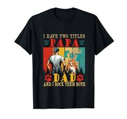 Zwei Titel Papa und Katze Papa Sonnenblumen Muttertag Besitzer T-Shirt von Cat Father's Day Costume