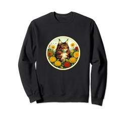 Braune Tabby Maine Coon Süße Maine Coons Sweatshirt von Cat Snugg
