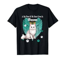 Heart Lives In Heaven Costume Turkish Angora Cat Memories T-Shirt von Cat Vacations Costume