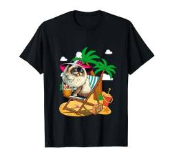 Himalaya-Katze am Strand Kostüm Sommer Urlaub Liebhaber Besitzer T-Shirt von Cat Vacations Costume