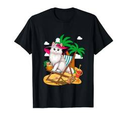 Türkisches Angora am Strand Kostüm Sommer Urlaub Liebhaber Besitzer T-Shirt von Cat Vacations Costume