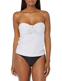 Catalina Damen Bandeau Badeanzug Tankini-Oberteil, Weiss/opulenter Garten, Large von Catalina